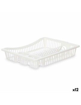 Escorredor de Louça Branco Plástico 45,5 x 8 x 36,5 cm (12 Unidades)