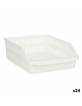 Organizador para Frigorífico Branco Plástico 26 x 9,3 x 30,5 cm (24 Unidades)