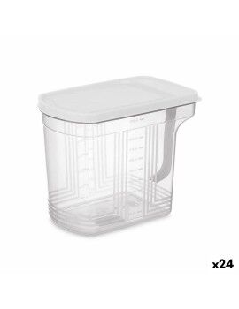 Organizador para Frigorífico Cinzento Transparente Plástico 2,5 L 20,5 x 17 x 13 cm (24 Unidades)