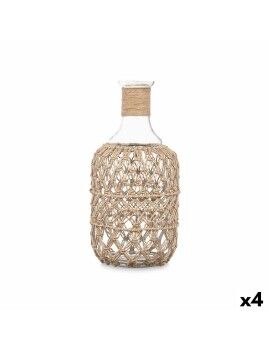 Botella Transparente Natural 18 x 38 cm Decorativa (4 Unidades)