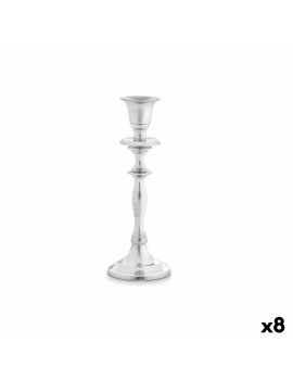 Candelabro Plateado Aluminio 4,5 x 20 x 7,5 cm (8 Unidades)