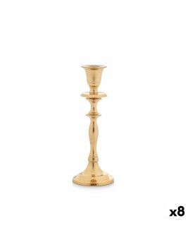 Candelabro Dorado Aluminio 4,5 x 20 x 7,5 cm (8 Unidades)