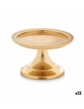 Candelabro Dorado Aluminio 10 x 6 x 10 cm (12 Unidades)