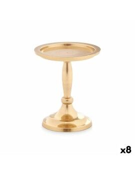 Candelabro Dorado Aluminio 10 x 12 x 10 cm (8 Unidades)