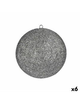 Bola Decorativa Gris Metal Plástico (6 Unidades)