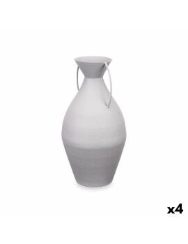 Vaso Cinzento Aço 22 x 43 x 22 cm (4 Unidades)