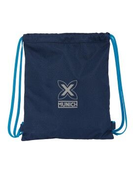 Bolsa Mochila con Cuerdas Munich Azul 35 x 1 x 40 cm