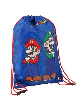 Saco Mochila com Cordas Super Mario & Luigi Azul 40 x 29 cm