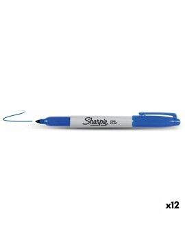 Rotulador permanente Sharpie Fine Point Azul (12 Unidades)