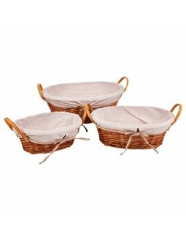 Conjunto de Cestos Alexandra House Living Natural vime Madeira de salgueiro 38 x 29 x 14 cm 34 x...