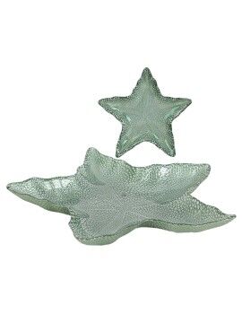 Vaciabolsillos Romimex Verde Vidrio Estrella 35 x 5 x 35 cm