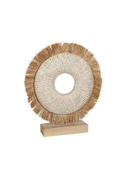 Figura Decorativa Romimex Beige Natural 8 x 40 x 36 cm Con flecos Disco