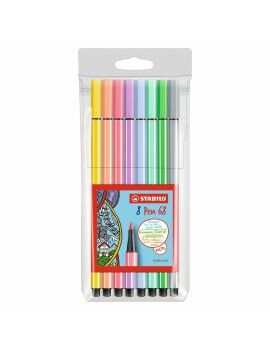 Conjunto de Canetas de Feltro Stabilo Pen 68 8er Multicolor 8 Peças