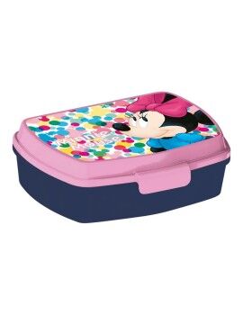 Caixa Sanduíche Minnie Mouse Lucky Plástico Cor de Rosa (17 x 5.6 x 13.3 cm)