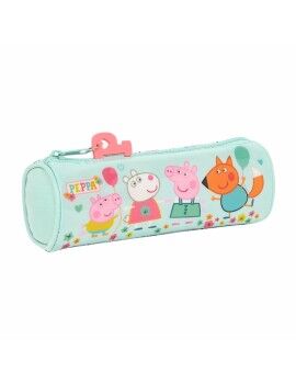 Bolsa Escolar Cilíndrica Peppa Pig Cosy corner Azul Claro (20 x 7 x 7 cm)