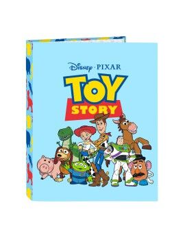 Carpeta de anillas Toy Story Ready to play Azul claro A4 (26.5 x 33 x 4 cm)