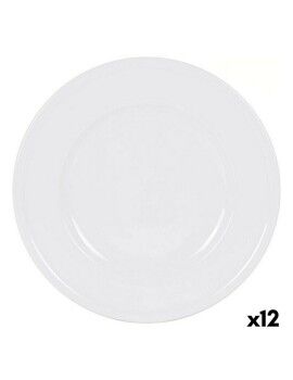 Plato Llano Inde Olympia Blanco Porcelana Ø 31 cm (12 Unidades) (ø 31 cm)