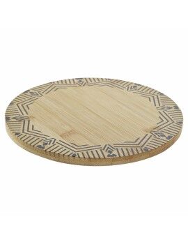 Individuais DKD Home Decor Preto Natural Bambu 20 x 20 x 1 cm