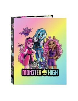 Carpeta de anillas Monster High Creep Negro A4 26.5 x 33 x 4 cm