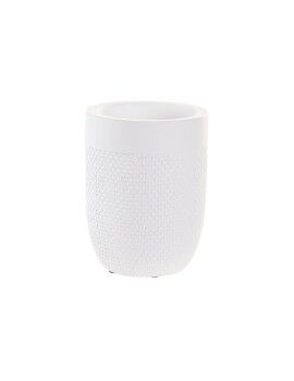 Copo DKD Home Decor 8 x 8 x 10,5 cm Cimento Branco