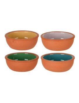 Set de Cuencos Excellent Houseware Barro cocido Aperitivo Terracota 4 Piezas 150 ml Ø 10,4 x 4,2 cm