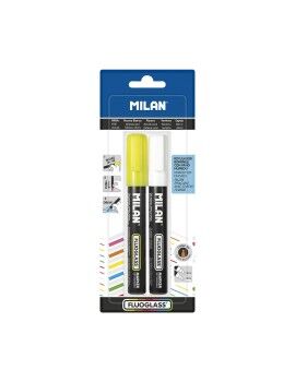 Rotulador Milan Fluoglass Tinta apagável PVC