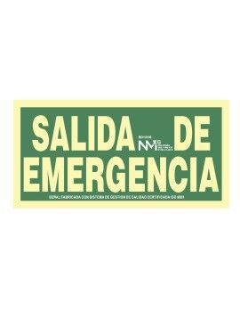 Cartel Normaluz Salida de emergencia PVC