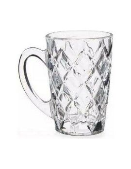 Taza Diamante Transparente Vidrio (110 ml) (6 Unidades)