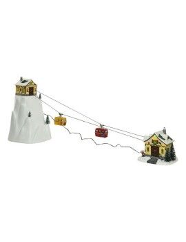 Adorno Navideño Snowy Adventures Luz LED Música Escena Blanco Cálido 31,5 x 32,5 x 53 cm