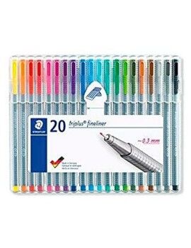 Conjunto de Canetas de Feltro Staedtler 20 Triplus Fineliner 334