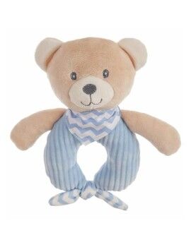 Peluche Chocalho Azul Urso Veludo