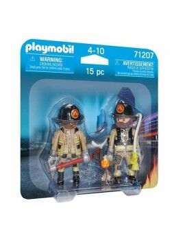 Figuras Articuladas Playmobil 71207 Bombeiro 15 Peças Duo