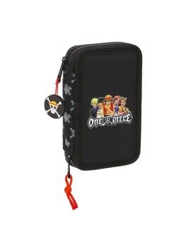 Plumier Doble One Piece Negro 12.5 x 19.5 x 4 cm 28 piezas