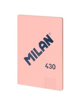 Caderno Milan 1918 Cor de Rosa A4 Quadriculado