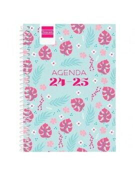 Agenda Finocam SELVA Azul Cor de Rosa 1/8 12 x 16,4 cm 2024-2025