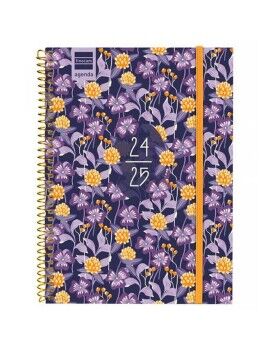 Agenda Finocam 4º SVH Roxo Multicolor Quarto 15,5 x 21,2 cm 2024-2025