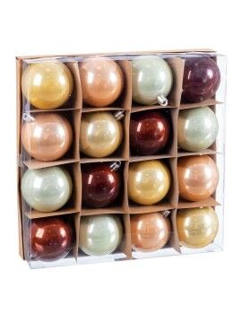 Bolas de Natal Multicolor Plástico 6 x 6 x 6 cm (16 Unidades)