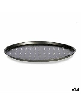 Bandeja para Forno Pizza Cinzento Aço com carbono 33 x 1 x 33 cm (24 Unidades)