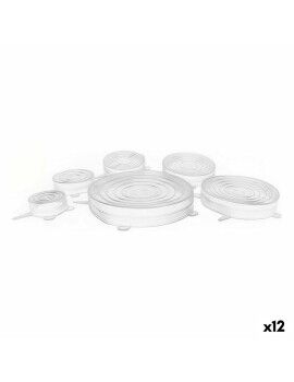 Conjunto Privilege Tampas Silicone Transparente (12 Unidades) (6 pcs)