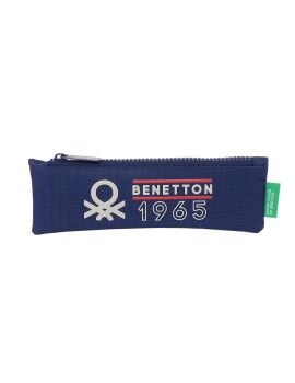 Bolsa Escolar Benetton Varsity Cinzento Azul Marinho 20 x 6 x 1 cm