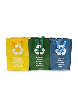 Conjunto de sacos para reciclagem Confortime Ráfia 3 Peças