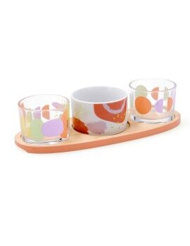 Set para servir Quid Kaleido Multicolor Madera 25 x 10 x 5,5 cm (4 Piezas)