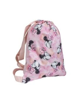 Mochila saco infantil Minnie Mouse Cor de Rosa 27 x 33 cm