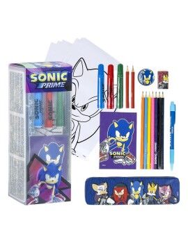 Set de Papelaria Sonic Azul 24 Peças