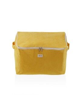 Caixa de Armazenamento Versa Corduroy 38 x 26 x 26 cm Amarelo