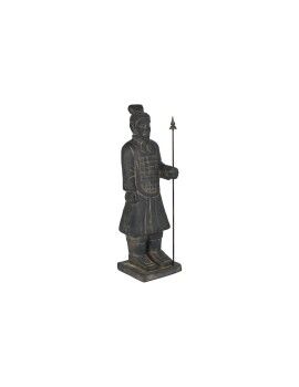 Figura Decorativa Home ESPRIT Cinzento Dourado Oriental Guerreiro 35 x 32 x 118 cm