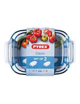 Set de Fuentes para Horno Pyrex Classic Transparente Vidrio (2 pcs)