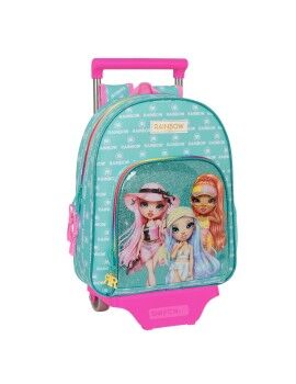 Mochila Escolar com Rodas Rainbow High Paradise Turquesa 28 x 34 x 10 cm