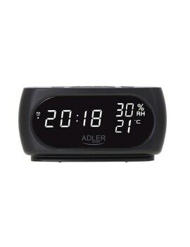 Reloj Despertador Adler AD 1186 Negro 18,2 x 8,8 x 7 cm