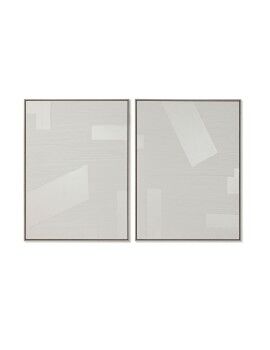 Pintura Home ESPRIT Branco Moderno 75 x 4 x 100 cm (2 Unidades)